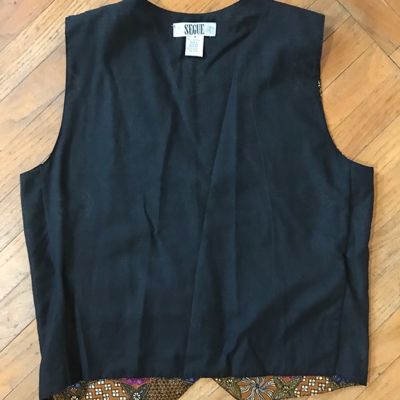 Vintage Beaded Vest.Boho Patchwork Style Vest MED - Picture 8 of 8